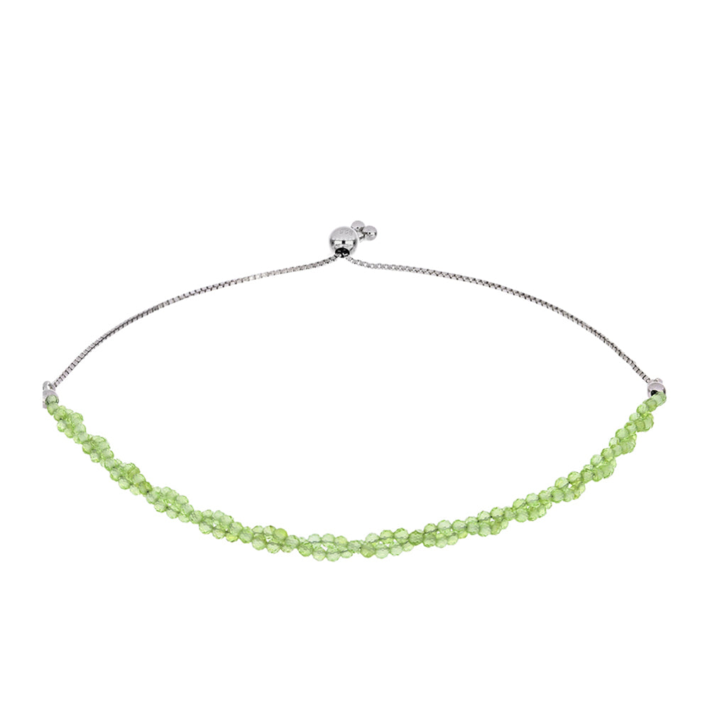Silberarmband mit Peridot aus Changbai