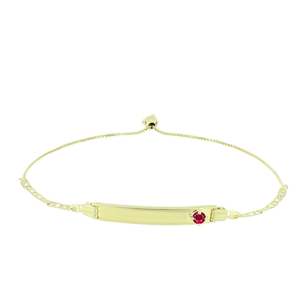 Goldplattiertes Silberarmband mit Rubin aus Madagaskar 1 