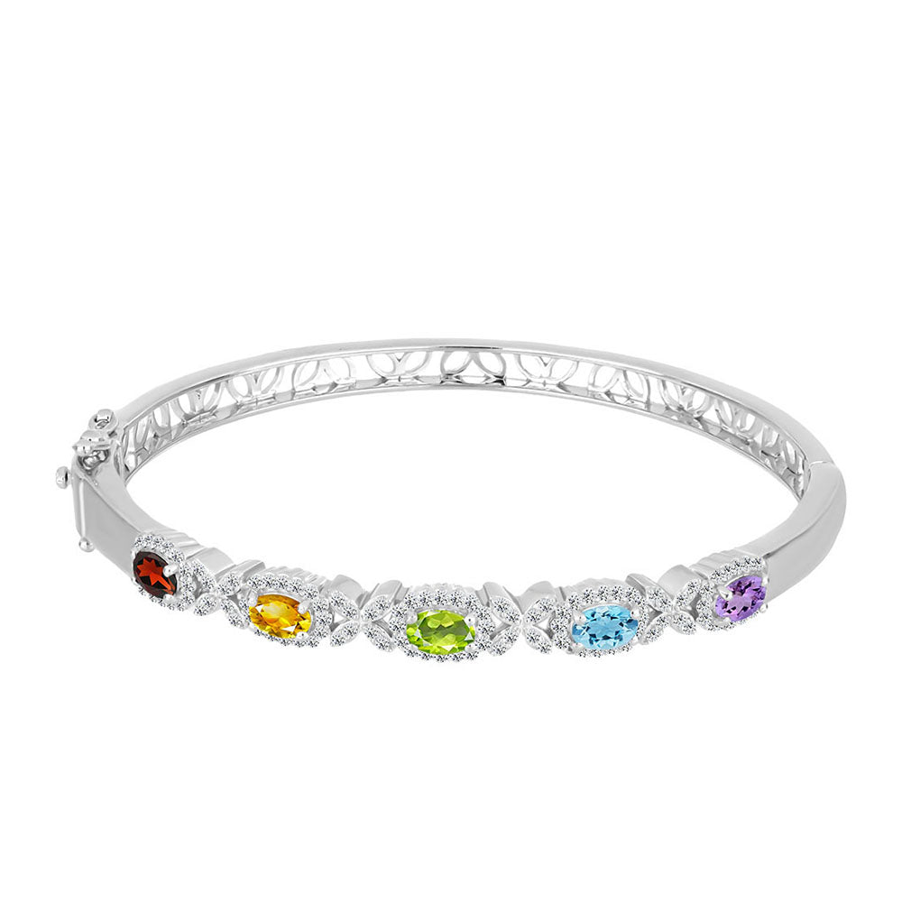 schmuckgarnitur aus Silber mit Rose De France Amethyst und Zitrin aus dem Ural 5 