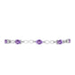 Silberarmband mit Rose De France Amethyst und weißem Topas