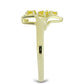 Goldplattierter Silberring mit gelbem Rosebery Saphir