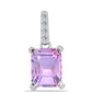 Silberanhänger mit Rose De France Amethyst und weißem Topas