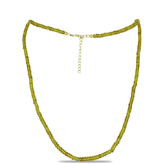 Goldplattierte Silberhalskette mit gelbem Rosebery Saphir