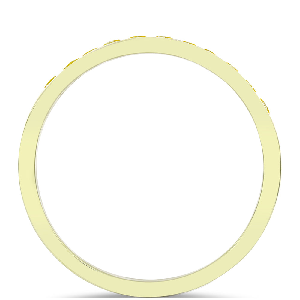 Goldplattierter Silberring mit gelbem Rosebery Saphir 3 