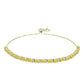 Goldplattiertes Silberarmband mit gelbem Rosebery Saphir und weißem Topas