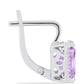 Silberohrringe mit Rose De France Amethyst
