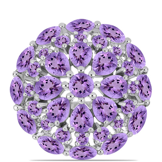 Silberring mit Rose De France Amethyst
