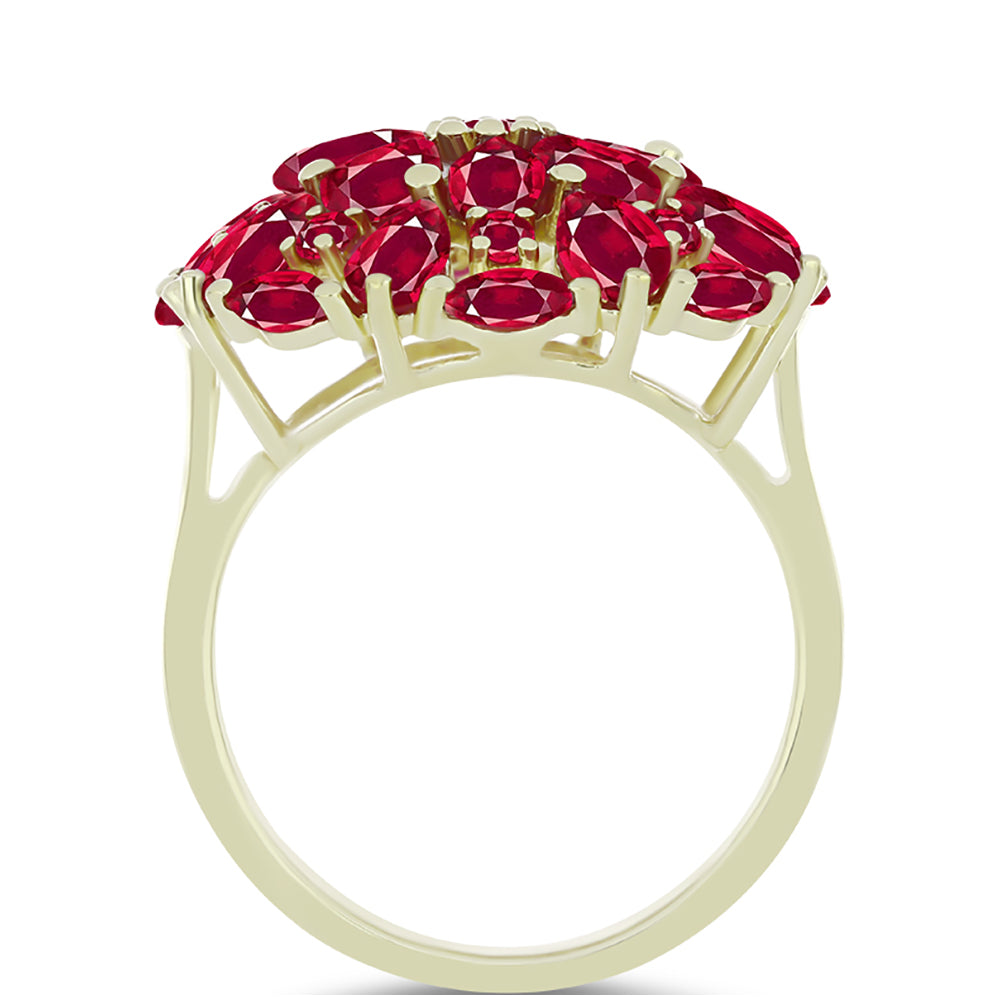 Goldplattierter Silberring mit Rubin aus Madagaskar 2 