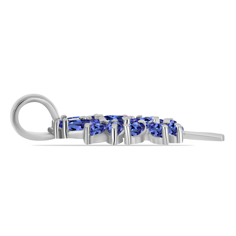 Silberanhänger mit Tansanit 2 