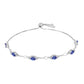 Silberarmband mit Tansanit und weißem Topas