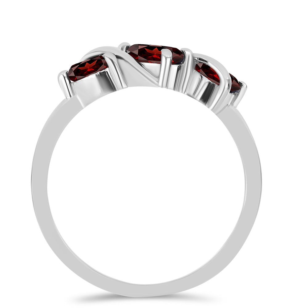 Silberring mit Barton Granat 2 