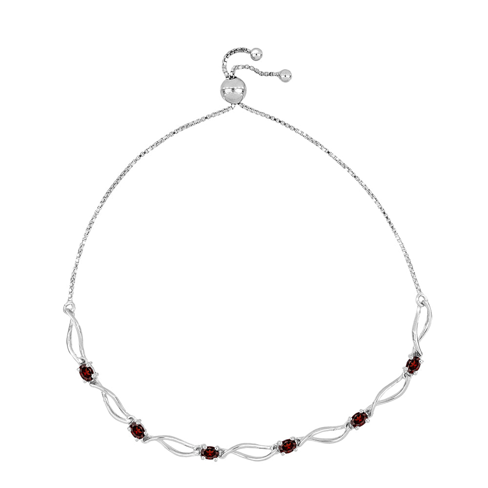 Silberarmband mit Barton Granat 1 