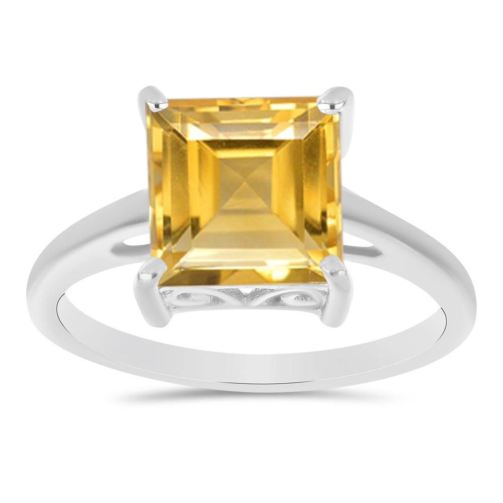 Silberring mit Zitrin aus dem Ural 3 