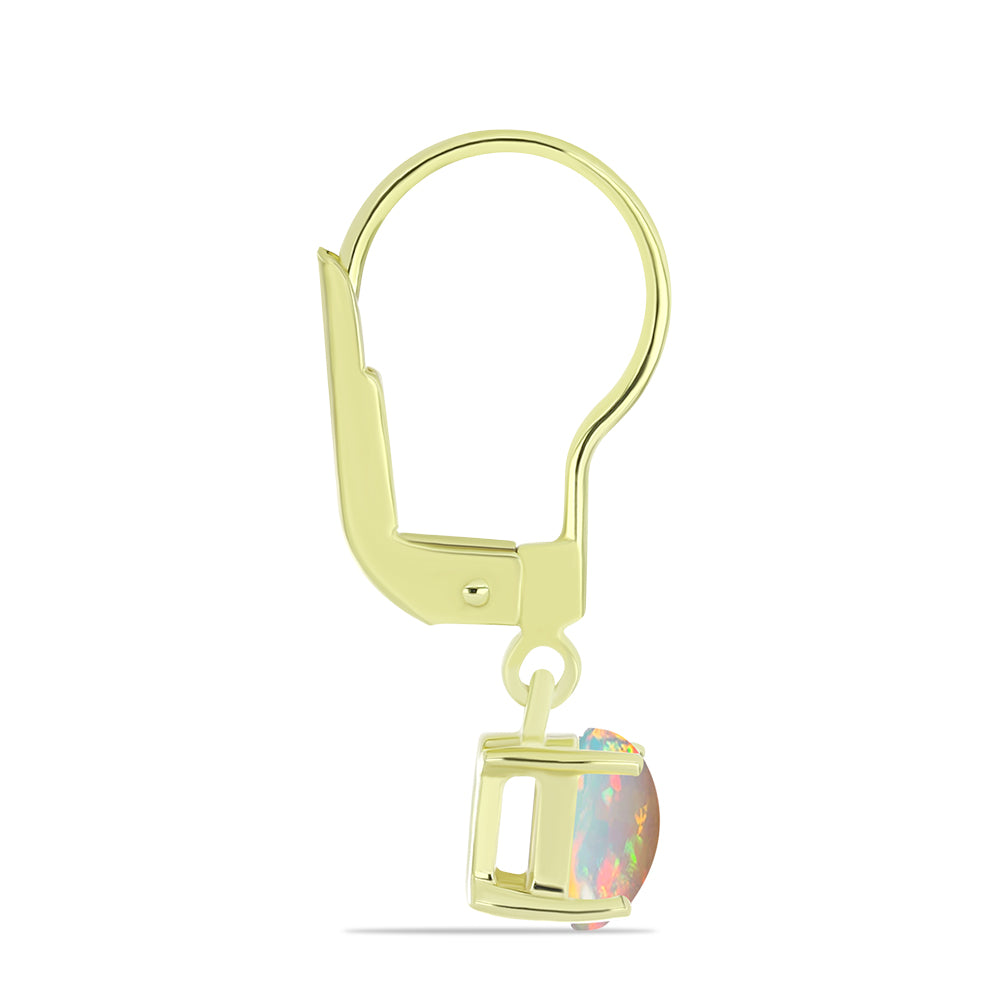 Goldplattierte Silberohrringe mit äthiopischem Opal aus Lega Dembi 2 