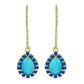 Goldplattierte Silberohrringe mit Dornröschen Türkis und schweizerischem Blautopas