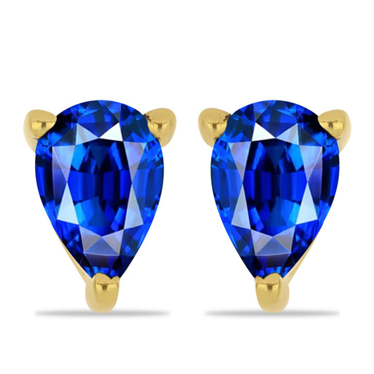 Goldplattierte Silberohrringe mit australischem blauem Saphir