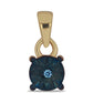 Goldplattierter Silberanhänger mit blauem Diamant