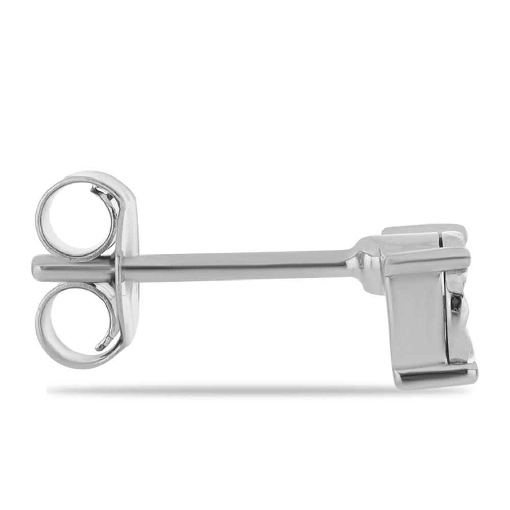 Silberohrringe mit blauem Diamant 2 