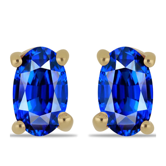 Goldplattierte Silberohrringe mit australischem blauem Saphir