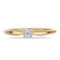 Goldplattierter Silberring mit weißem Diamant