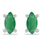 Silberohrringe mit brasilianischem Smaragd