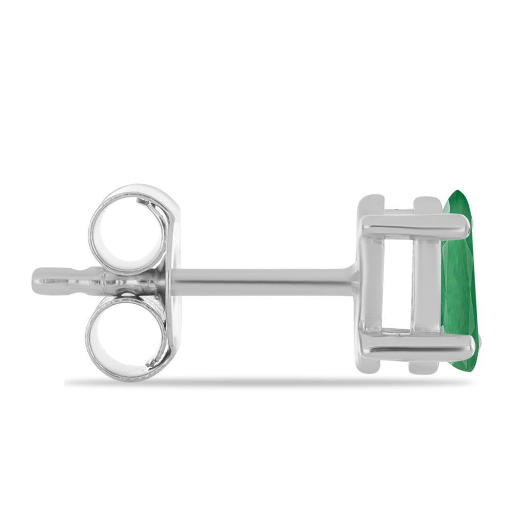 Silberohrringe mit brasilianischem Smaragd 2 