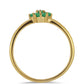 Goldplattierter Silberring mit brasilianischem Smaragd