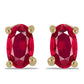 Goldplattierte Silberohrringe mit Rubin aus Madagaskar