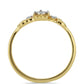 Goldplattierter Silberring mit weißem Diamant und weißem Zirkon