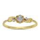 Goldplattierter Silberring mit weißem Diamant und weißem Zirkon