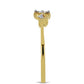 Goldplattierter Silberring mit weißem Diamant und weißem Zirkon