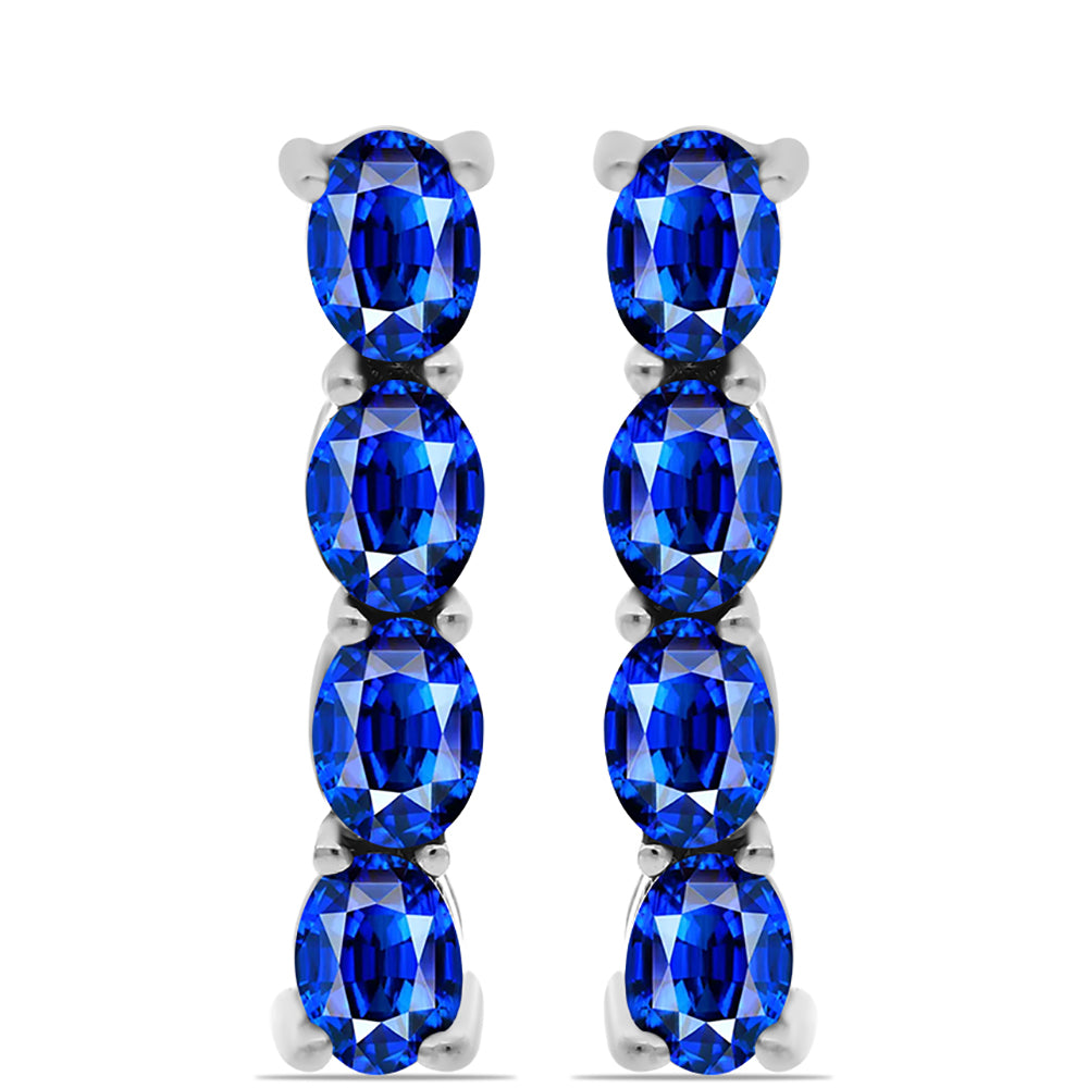 Silberohrringe mit australischem blauem Saphir 1 