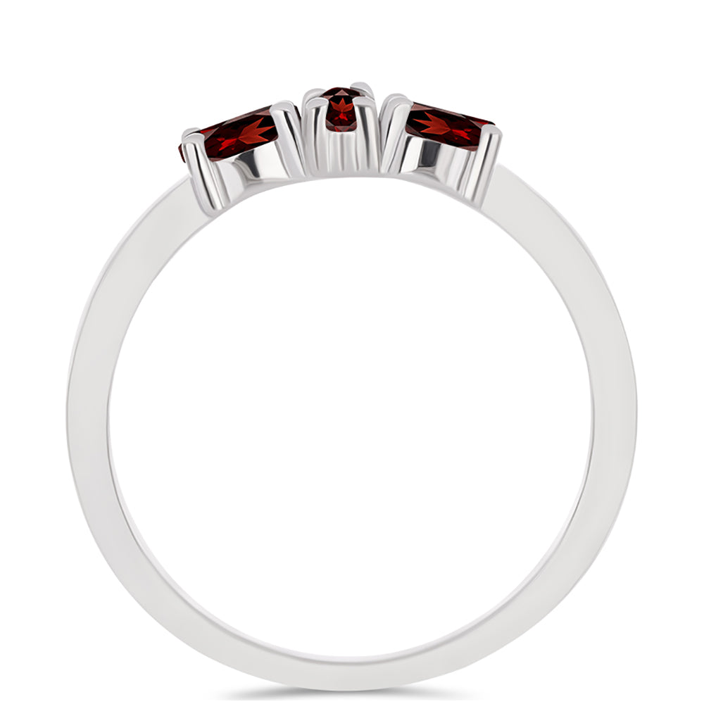 Silberring mit Barton Granat 2 