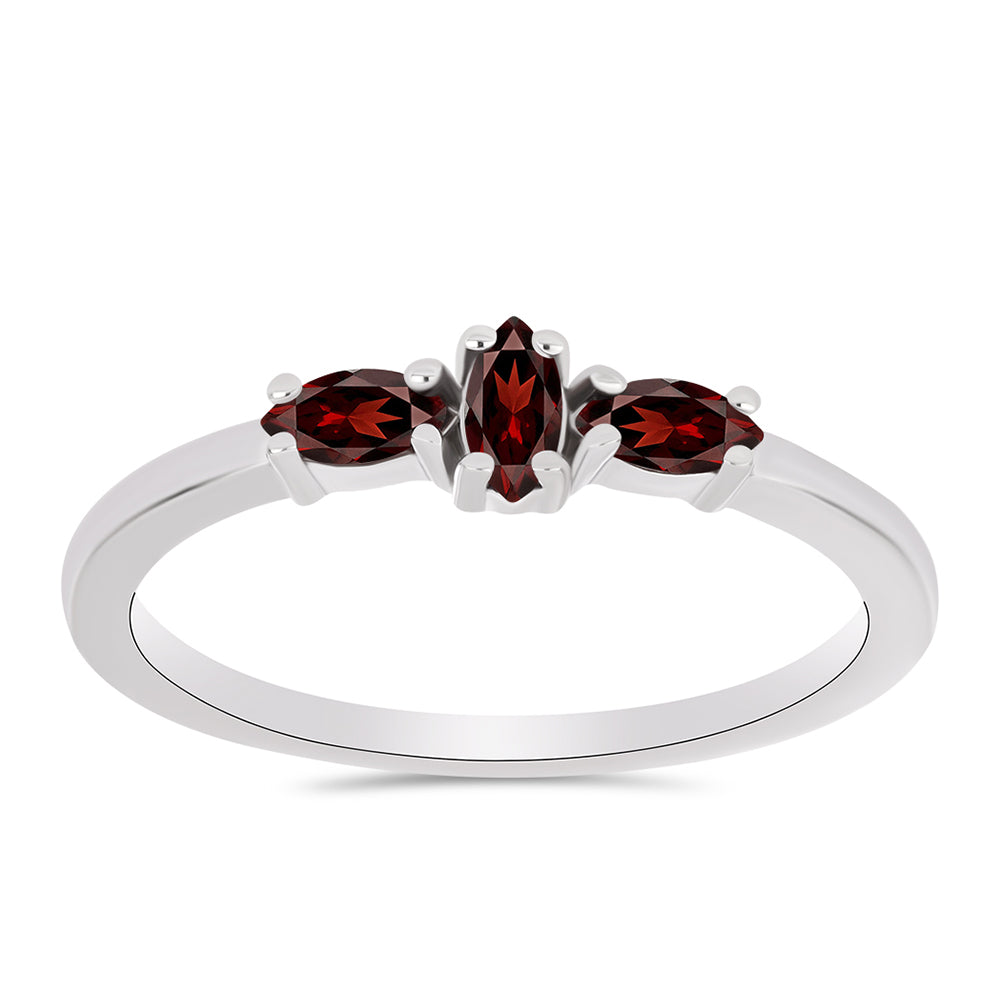 Silberring mit Barton Granat 3 