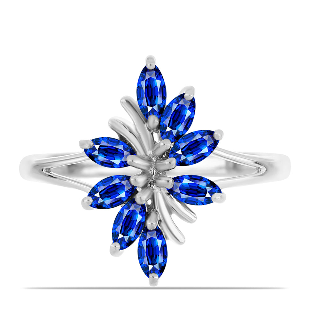 Silberring mit australischem blauem Saphir 1 