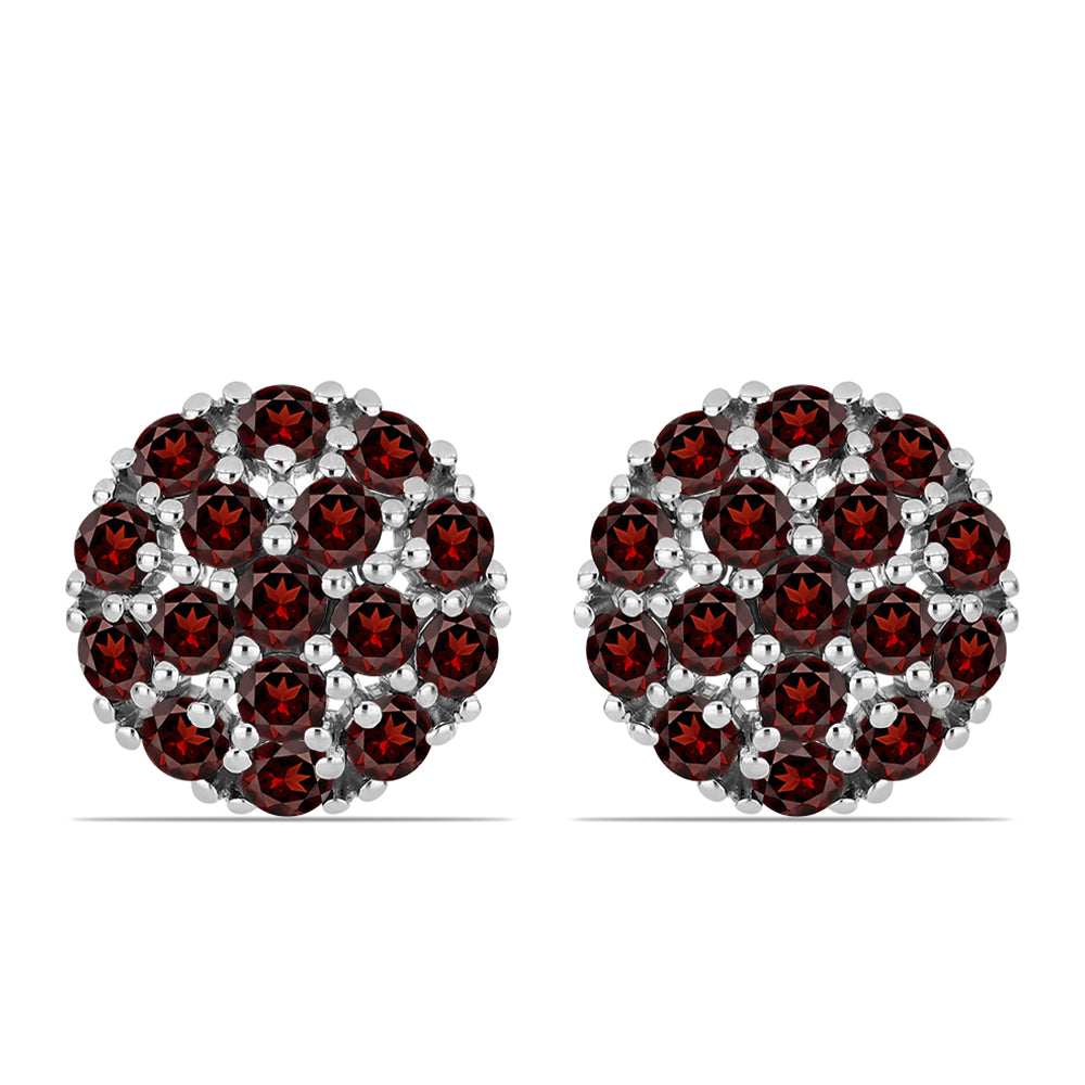 Silberohrringe mit Barton Granat 1 