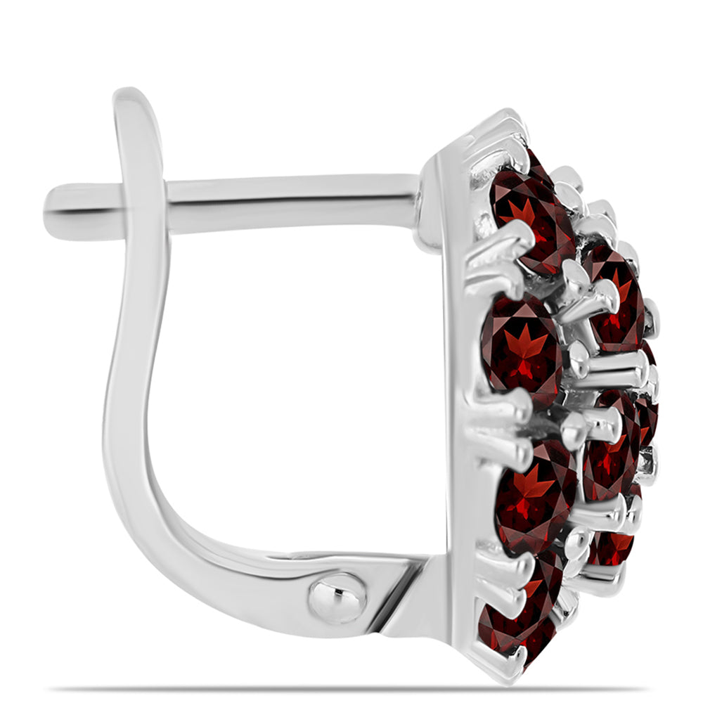 Silberohrringe mit Barton Granat 2 