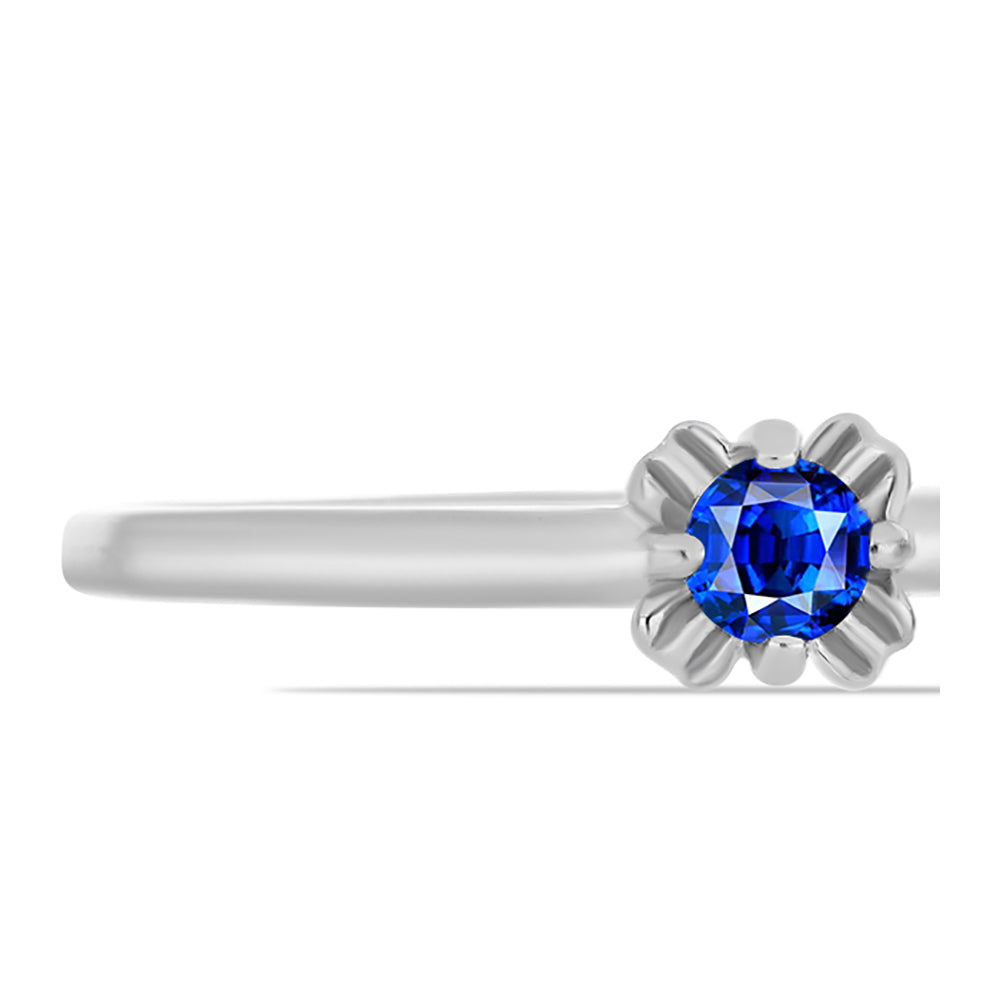 Silberring mit australischem blauem Saphir 2 