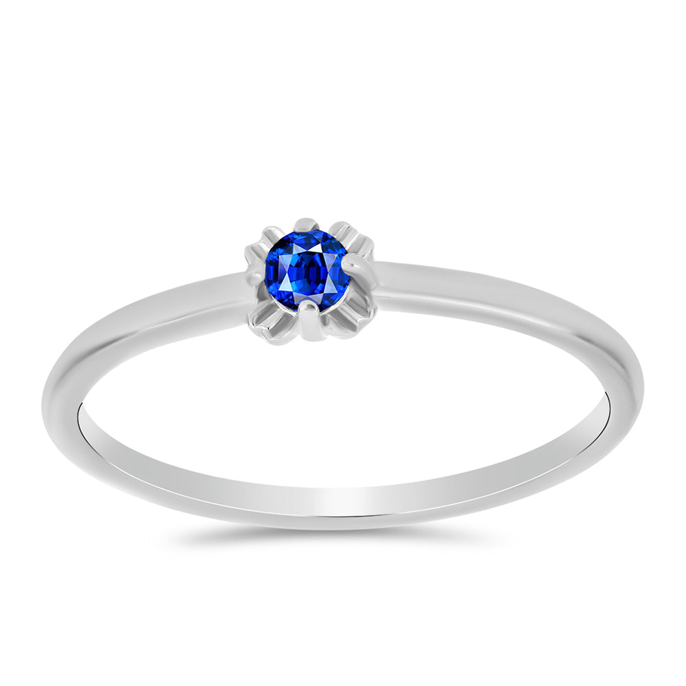 Silberring mit australischem blauem Saphir 1 