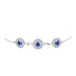 Silberarmband mit australischem blauem Saphir und weißem Topas