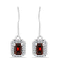 Silberohrringe mit Barton Granat und weißem Topas