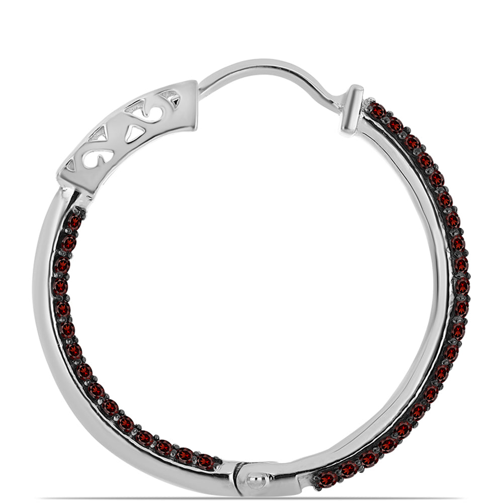 Silberohrringe mit Barton Granat 1 