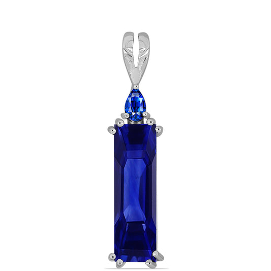 Silberanhänger mit australischem blauem Saphir