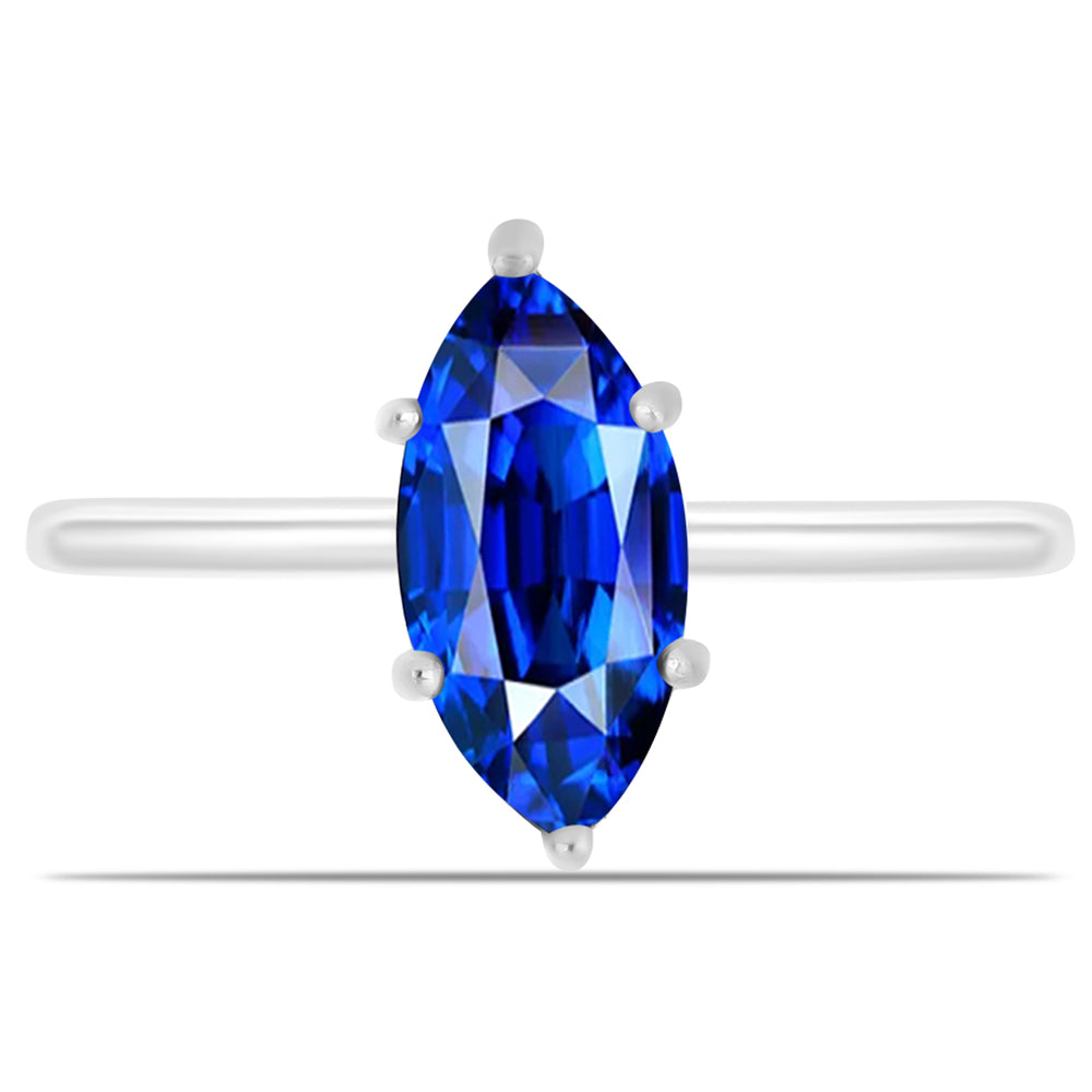 Silberring mit australischem blauem Saphir 1 