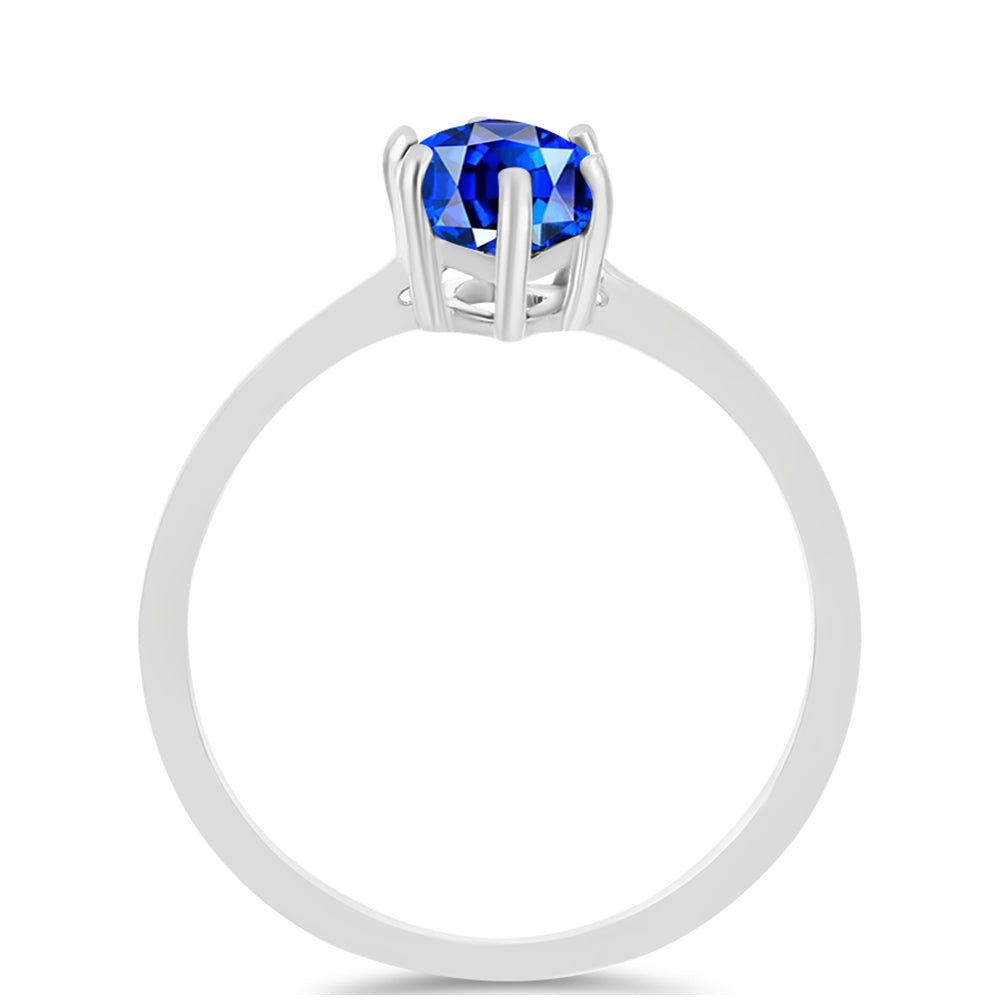Silberring mit australischem blauem Saphir 2 