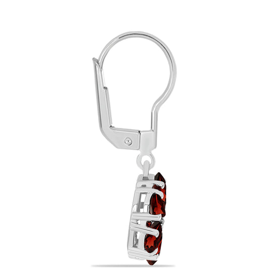 Silberohrringe mit Barton Granat und weißem Topas