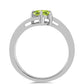 Silberring mit Peridot aus Changbai und weißem Topas
