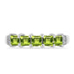 Silberring mit Peridot aus Changbai und weißem Topas