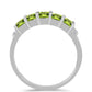 Silberring mit Peridot aus Changbai und weißem Topas