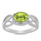 Silberring mit Peridot aus Changbai